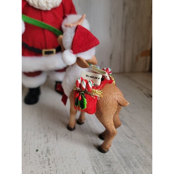 Clothtique possible dreams Santa Claus deer friend mail carrier Xmas figure set - Picture 2 of 5